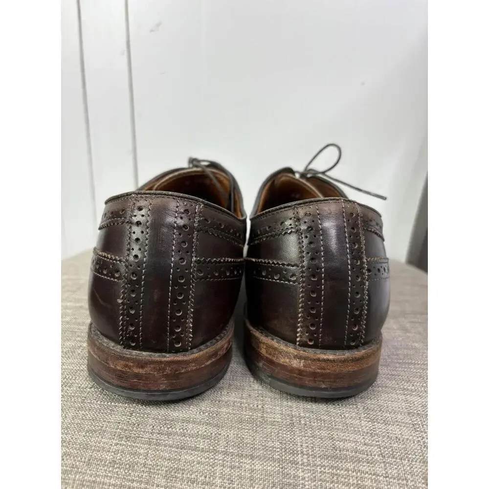Allen Edmonds Shoes Mens 12 Larchmont Wingtip Dress Career Dark Chocolate